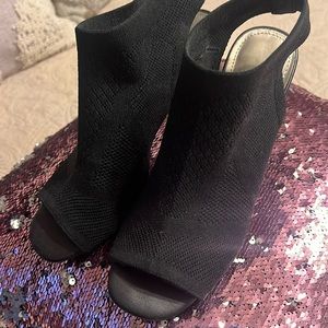 Black Stretchy IMPO Sandals 6.5M